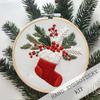 Craft Christmas Cross Stitch Kits With Embroidery Hoop Christmas Decoration  Embroidery Beginners