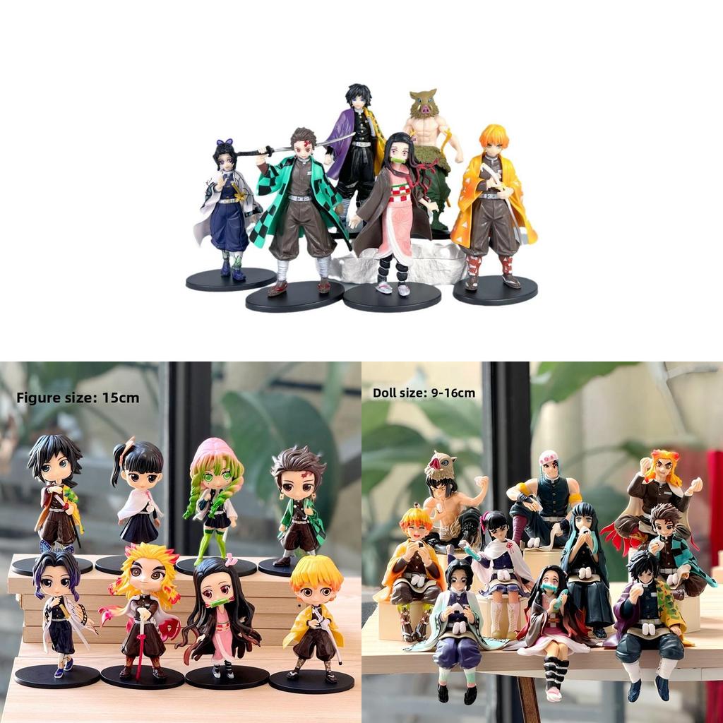 Demon Slayer Pvc Anime Figure Set With Collectible Characters For Fans And Giftgiving