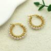 Trend Colorful Bead Drop Earrings For Women Girls Stainless Steel Green Color Female Dangle Earring Jewelry Valentine Day