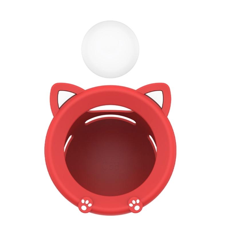 

Защитный чехол для рукава с узором кошачьих ушек для будильника, пылезащитный корпус, защитный чехол, силиконовый чехол, устойчивый к царапинам красный