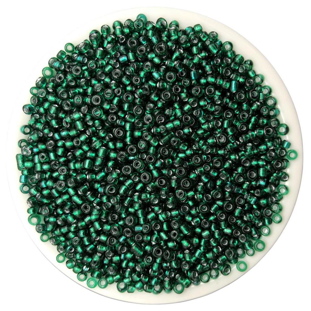 Solid Color 2/3/4mm Glass Seed Beads, Silver Lined, Dyed AB Cream, Round for Handmade Beading & Bracelets.