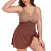 New Arrivals: Western-Style Plus-Size Swimwear — Women's One-Piece Swimsuit (Bikini Style) with Body-Flattering, Slimming Coverage
