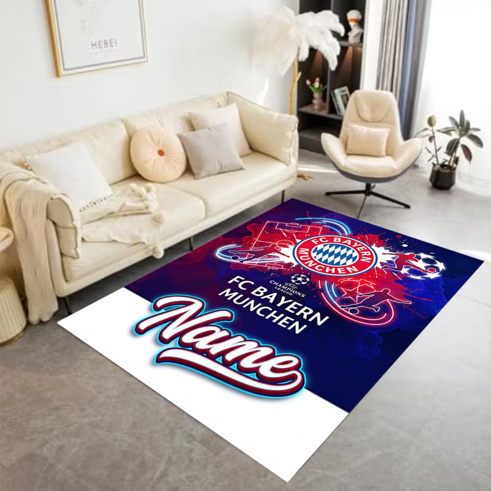 Fc Bayern Munich Fan Art Floor Mat Perfect for Study Room Hallway Balcony Game Room Anti-slip Rug Office Home Decor Perfect Gift for Friends & Family