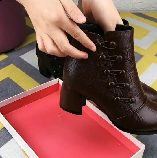 

Новые зимние высокие каблуки ботинки челси женская мода сексуальные теплые ботильоны снежные молния дизайнерские массивные туфли теплые ботинки для платья C683 43