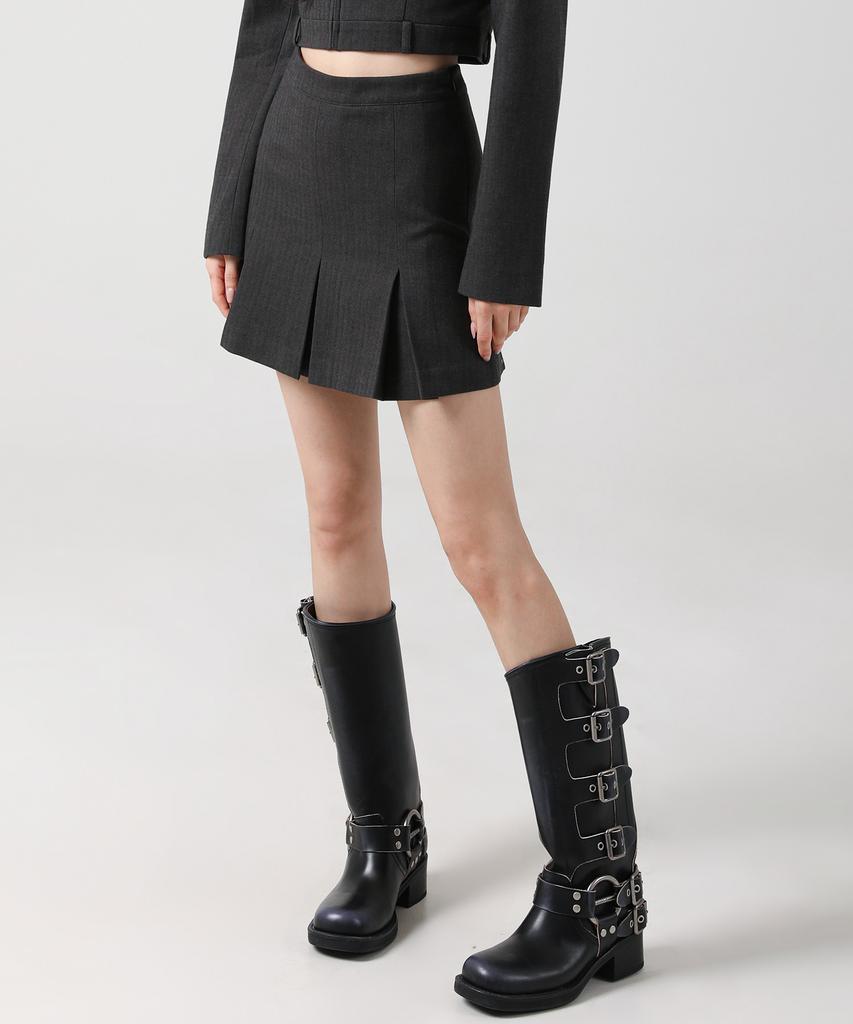 AVANDRESS Jaya Pleats Mini Skirt Black