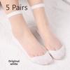 5 Pairs of Women's Summer New Solid Color Crystal Socks