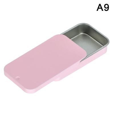 Tinplate Box Slide Lid Push Pull Box Drawer Balm Box Portable Box Mini Aromatherapy Jar Candy Small Iron Box Gift Box