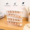 Slide-type Egg Carton Double-layer Automatic Egg Roller Refrigerator Side Door Egg Storage Kitchen Counter Anti-falling Egg