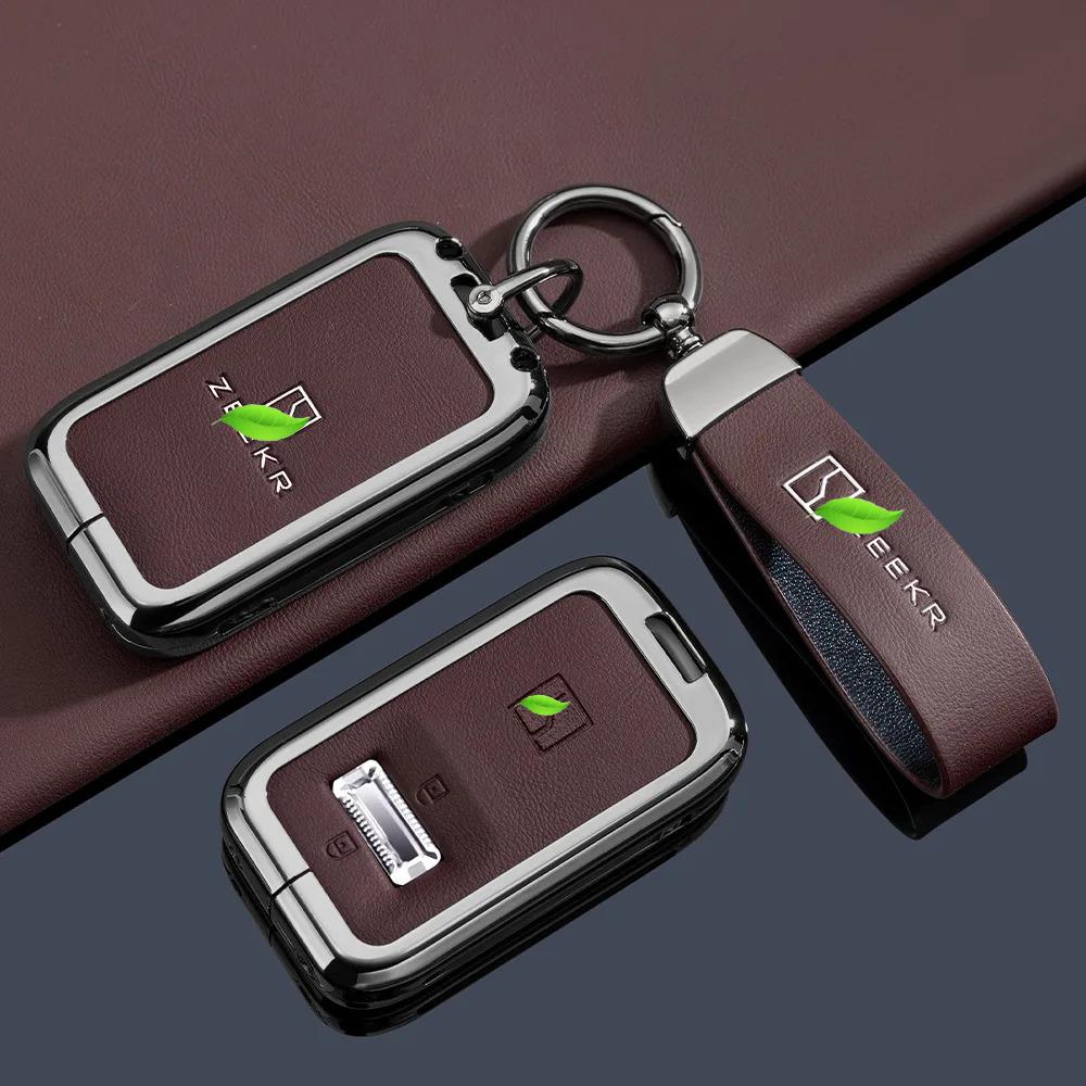Car Key Case Fob For Zeekr 9X Car Keychain Remote Protection Cover Bag Shell Housing Holder Buckle Auto Accessories