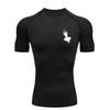Black Silhouette  Men's Sports T-shirt for Fitness Training Fitness Gym Workout Compression Shirt Rashguard Sports Men's