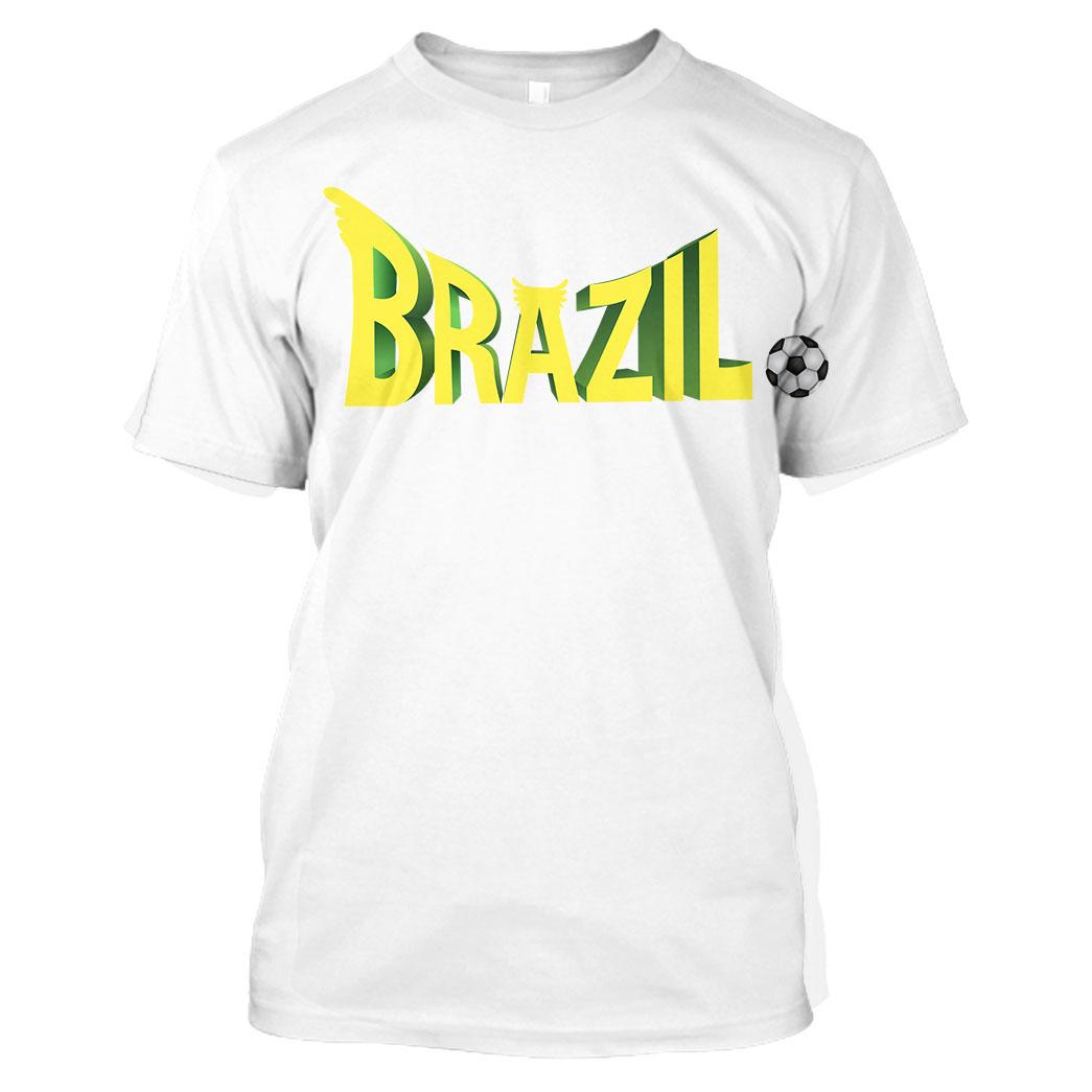 

Бразильская мужская футбольная футболка, футболка с 3D-графикой, футболка для спортзала, одежда оверсайз, модный спортивный топ,