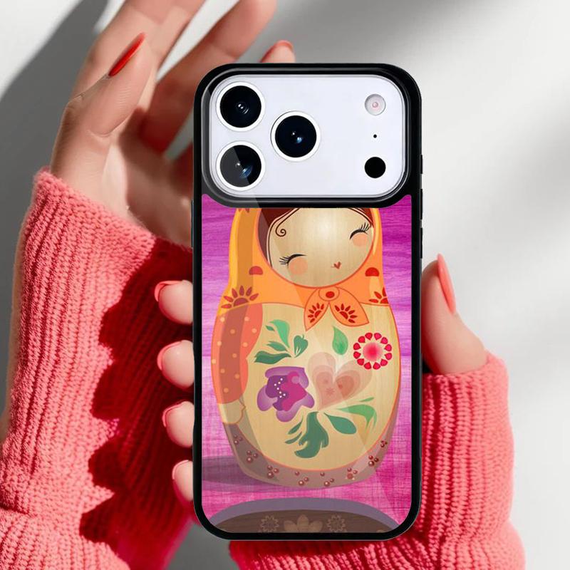 Cute Russian Dolls Matriochkas Phone Case for iPhone 17 16 15 14 13 Pro Max Back Cover for 12 11 Pro Coque