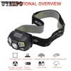 Strong Light XPE+COB+red Light USB Charging Sensing Headlights Waterproof Night Fishing for Erbium Camping Lights