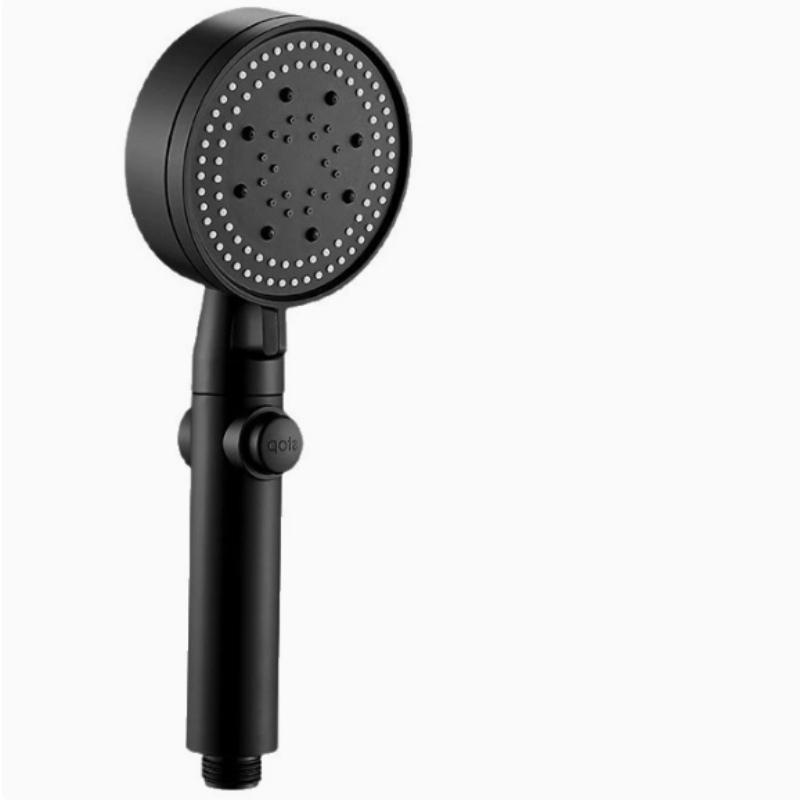 

High-Pressure Showerhead Featuring 5 Different Spray Settings - Durable Rainfall Shower System, Easy Installation for Bathtubs чёрный