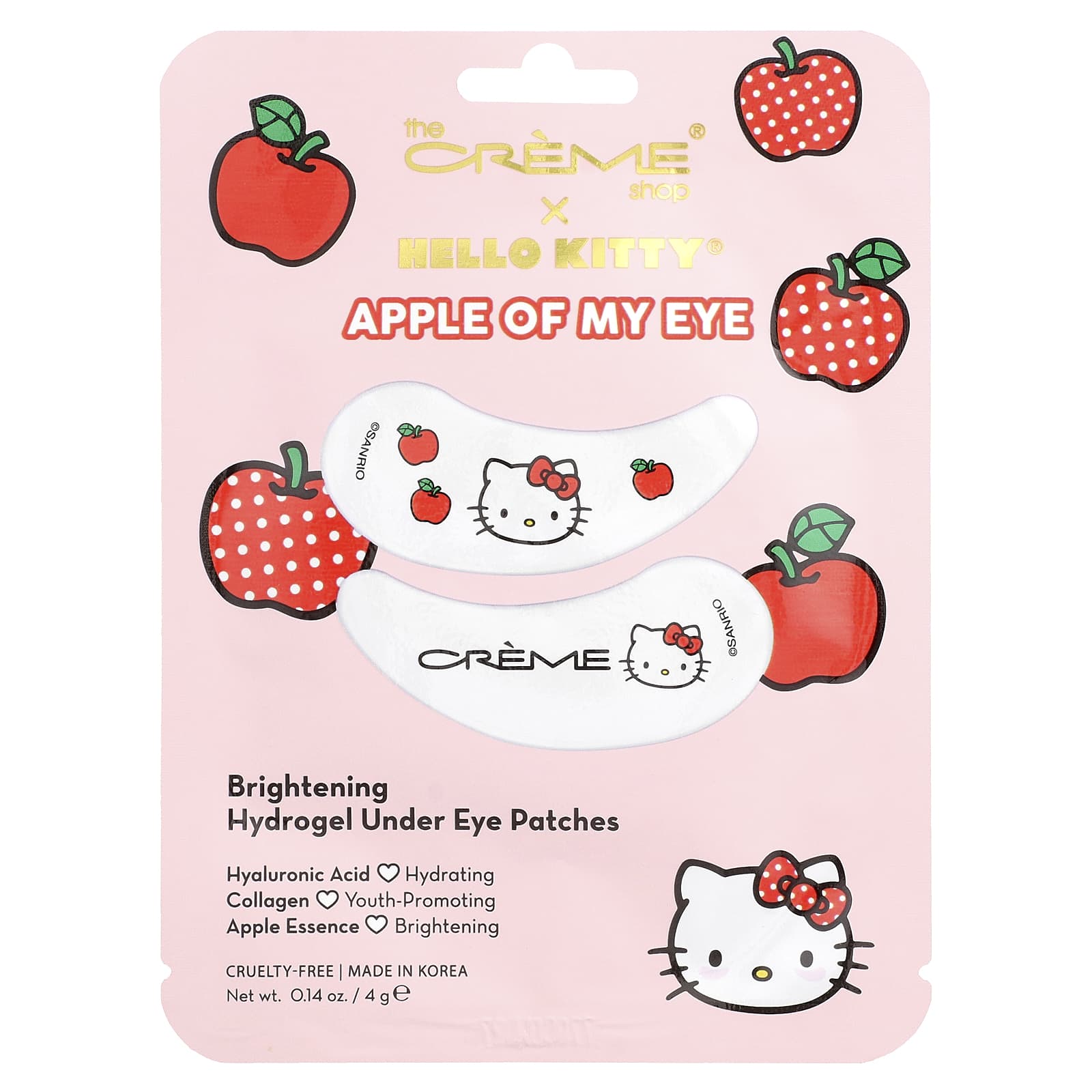 

The Creme Shop, Hello Kitty®, Apple of My Eyes, Brightening Hydrogel Under Eye Patch, 4g (0.14oz)