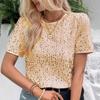 Women's New Commuter Loose Models Short-sleeved Package Neck Round Neck Top Sequin T-shirt