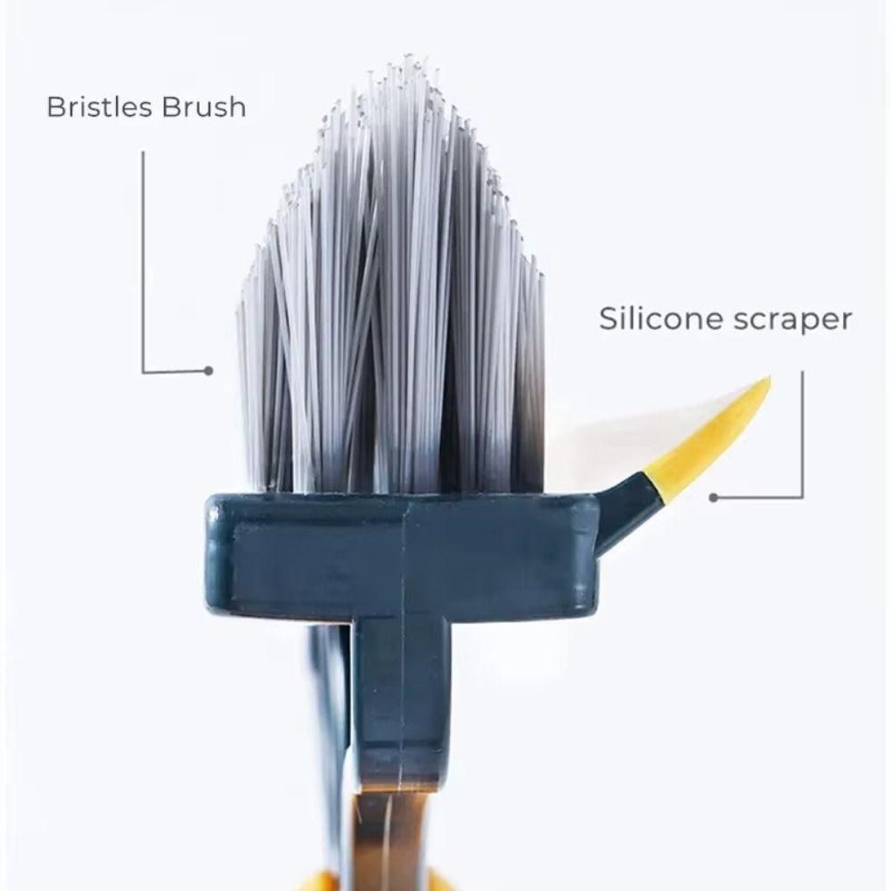 Multifunctional 3 In 1 Floor Scrub Brush Removable Wiper Rotating Cleaning Brush Long Handle Crevice Brush Tile Cleaning