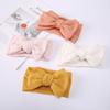 Vlasové doplňky Elastická vaflová tkanina Pokrývka hlavy pro dívky Big Bow Čelenka Baby Čelenka Bowknot Turban
