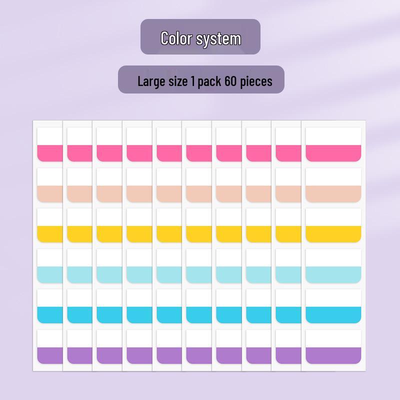 Gradient Morandi Sticky Tabs: Vibrant Index Labels & Bookmarks for Students
