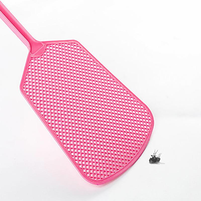 1/5Pcs Plastic Fly Swatter For Household Use, Thick And Extended Handle, Large Size, Manual, Durable Fly And Mosquito Swatter