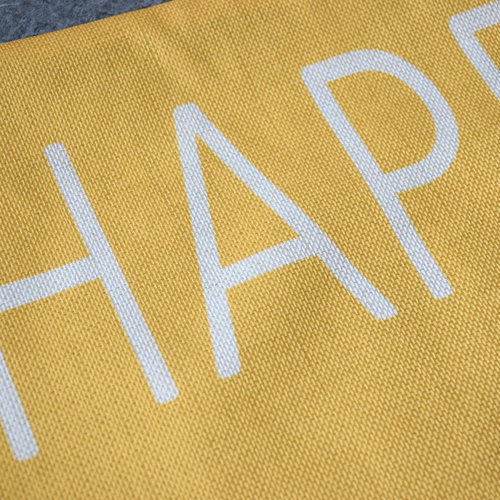Easter Decorative Pillowcase, Happy Easter Yellow