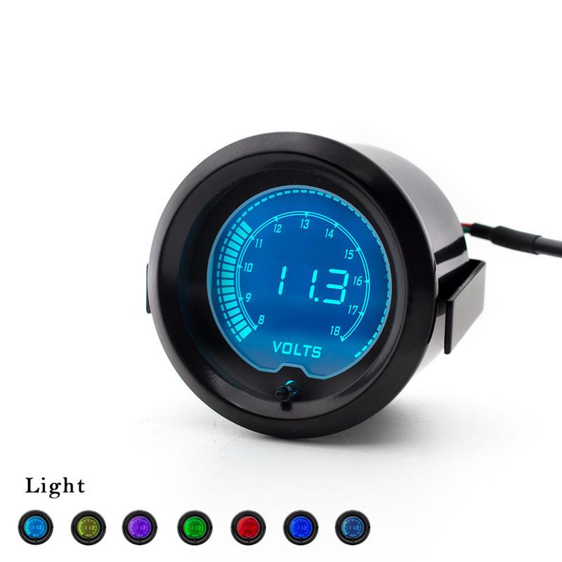 Brand New 2 (52mm) Digital Voltmeter 7 Colors Voltage Gauge EVO 52MM  Car Meter Racing Gauge TT100114