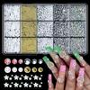 15Grids/Box Resin Nail Rhinestones Mixed Bowknot Pearl Heart Nail Art Decorations  DIY