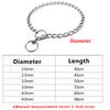 Dog Slip Chains Pet Choke Collar Dog Metal Chain Collars for Small Medium Large Dogs Training Diameter 2.0mm 2.5mm 3.0mm 4.0mm