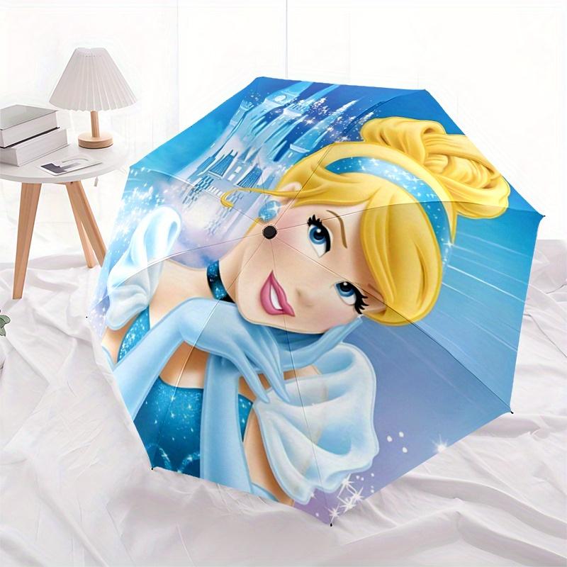 

1pc Cinderella s Blue Castle: Perfect for Auto-Open Close Umbrella, Portable Folding Design, 8-Rib Iron Frame Outdoor Umbrella, Ideal Gift f