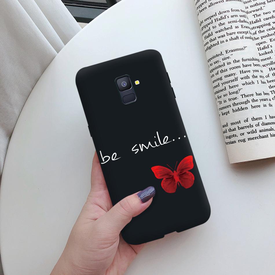 Love Heart Case For Samsung A6 2018 Cover A600F Silicon Tpu Phone Case For Samsung Galaxy A 6 A6 Plus 2018 A605F Case Cat Cactus