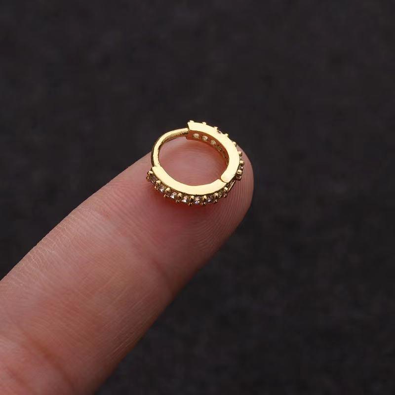 Zircon Korean-Style Diamond Ear Cuffs & Hoop Studs