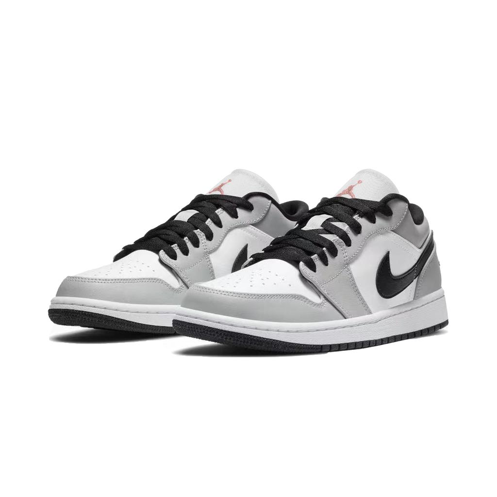 Jordan Air Jordan 1 Low top Vintage Basketball Shoes Unisex Light Gray 553558-030(Team578-)