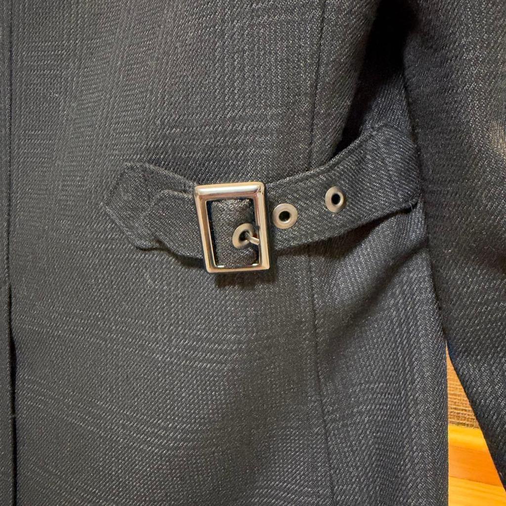 Used Good Condition P.S.FA Perfect Suit Stainless Steel Collar Coat Plaid Pattern