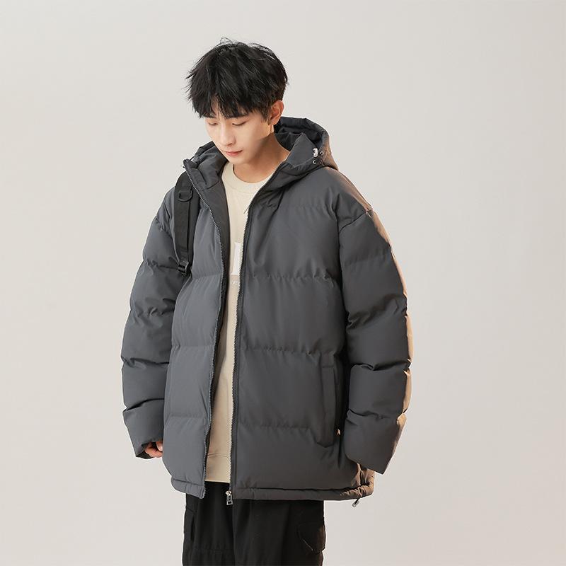 Padded Clothes Men's Candy Color Winter New Trend Loose Hooded Padded Jacket Thickened To Keep Warm