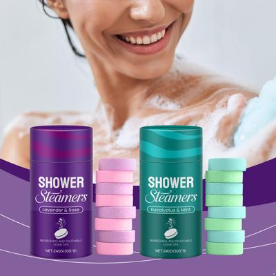 8Pcs Aromatherapy Shower Steamers for Relaxation Gift Set with Lavender Eucalyptus Essential Oils Long Lasting Fragrance
