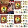Weihnachts-Adventskalender zur emotionalen Unterstützung mit Cartoon-Acryl-Dekorationen zum Verschenken