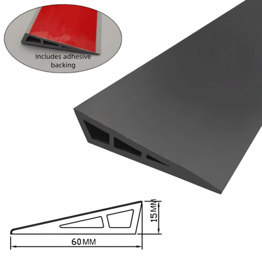Universal Carpet To Tile Rise Threshold Ramps 60cm Self Adhesive Wheelchairs Ramps Soft PVC Home Steps Household