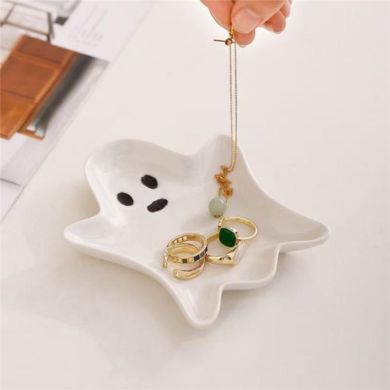 ABWR-Cute Halloween Ghost Spoon Rest White For Kitchen Counter, Cooking Spoon Holder Utensil Rest(For Kitchen)