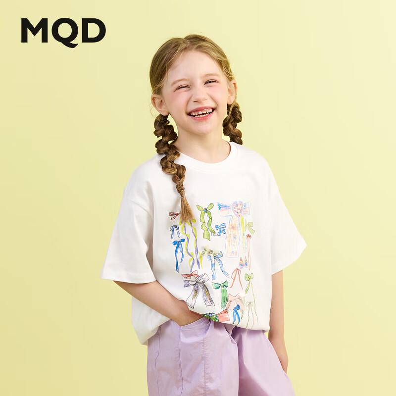 MQD Girls  Cartoon Print Short Sleeve T-Shirt 110cm
