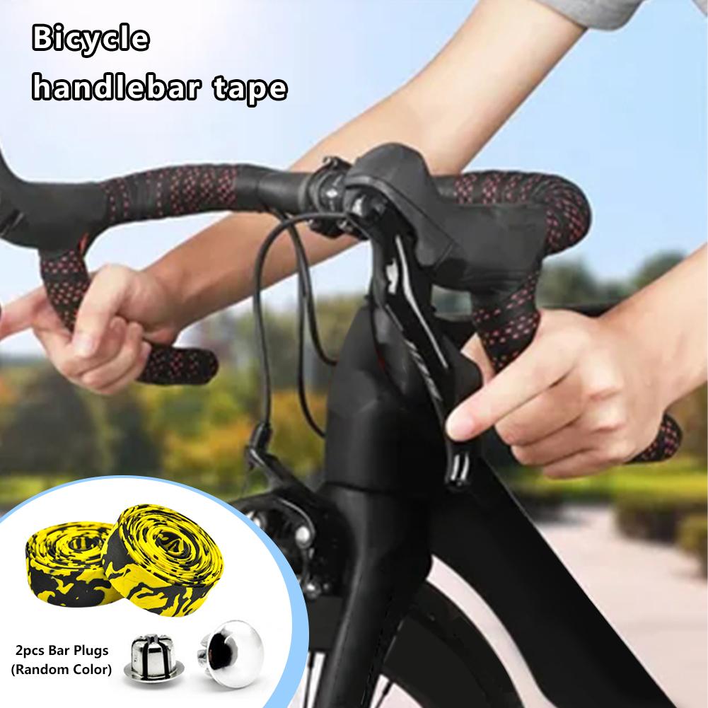 2PC 3x200cm EVA Bicycle Handlebar Tape Cycling Mountain Bike Handle Belt Reflective Wrap Road Bike Belt With 2pc Bar Plugs