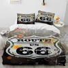 3D Print Historic Route 6 Mother Road Beding Set Bedrom Soft Modern Bedspreads Comefortable Soft with Soft Fabric Duvet Cover Quilt Pilowcase