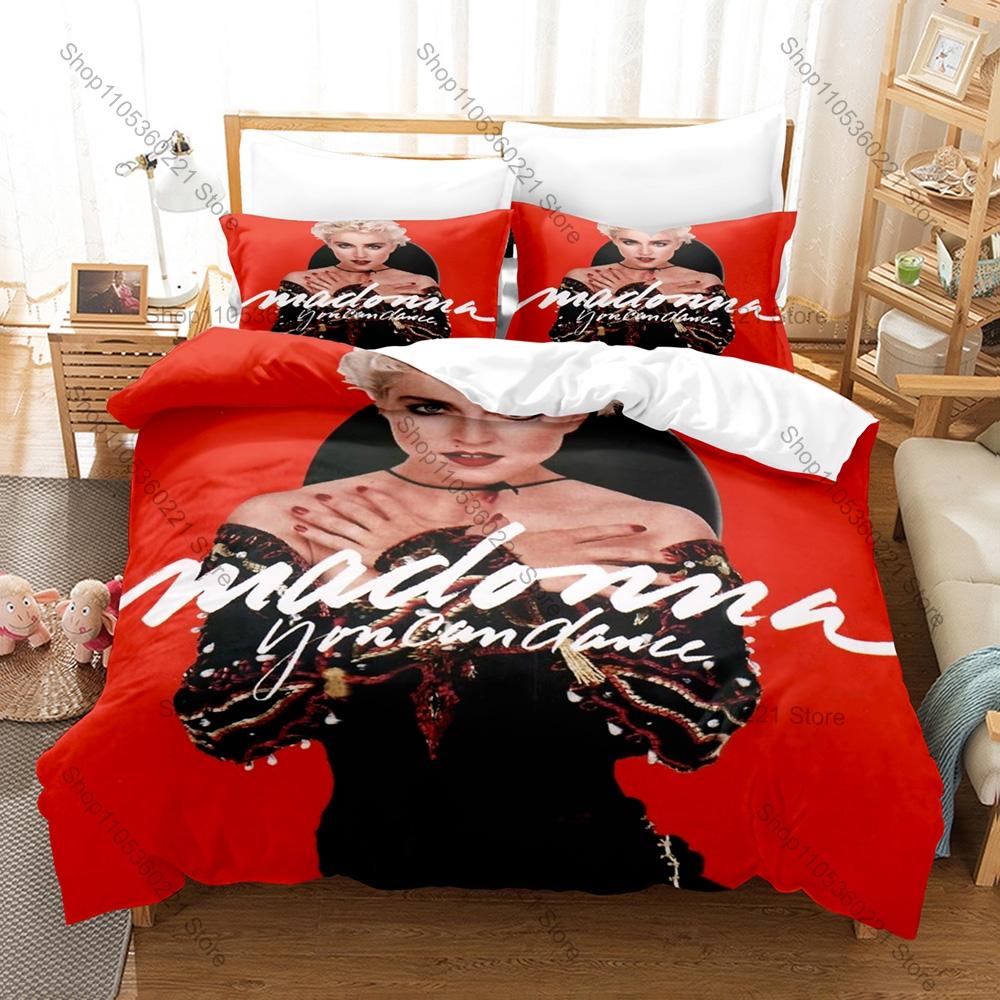 Personality Pop Icon Madonna Bedding Duvet Cover Set New Fashion Printed Bed Set Single Double Queen King Size Legend Singer Vin