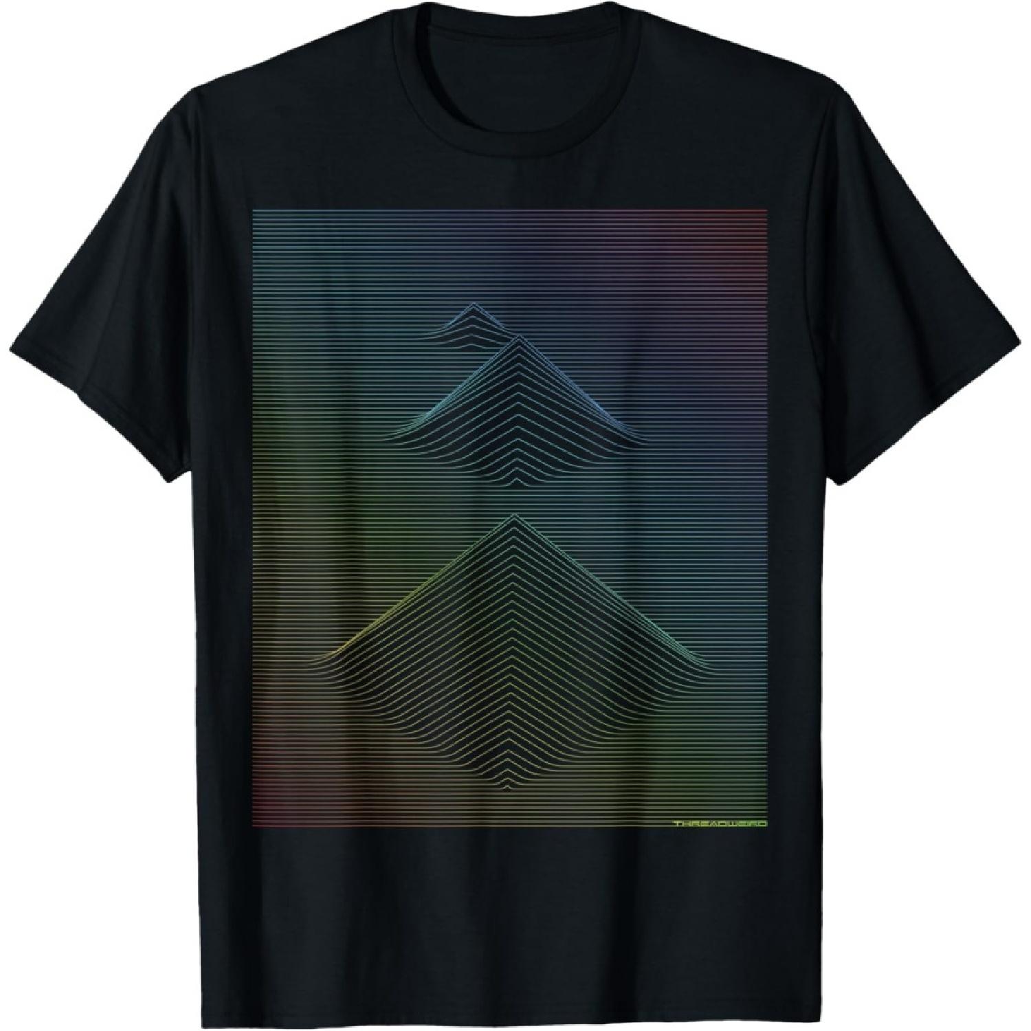 Colorful Trippy Ancient Egyptian Pyramid T-Shirt S