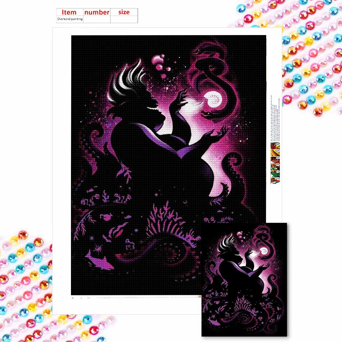 

Полная круглая алмазная живопись Демоны и змеи Искусство Стразы Картина Мозаика Сделай сам 5D Вышивка крестом Домашнее украшение Round 20x30cm