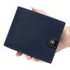 Men's Large Capacity Tri-Fold Wallet with Multi-Card Slots & Hinged Coin Pocket