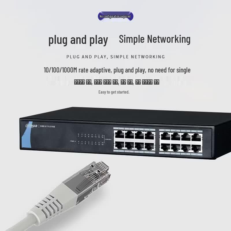Dahua S3000C-24GT 24-Port Gigabit Ethernet Switch CN Plug (adapter Included)