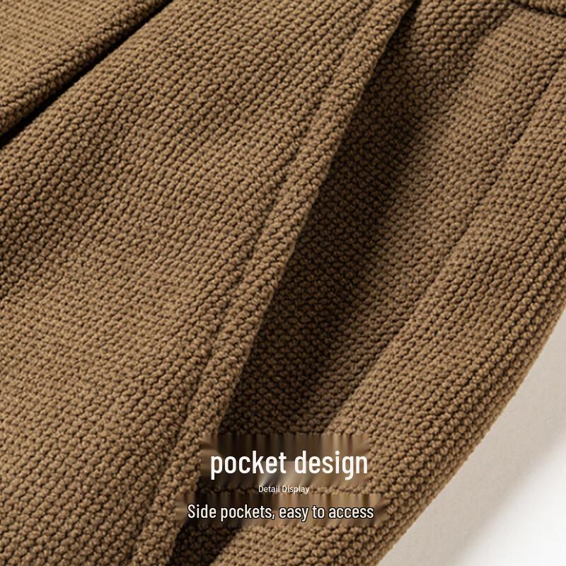 Hodo Men's Pleated Business Casual Straight-Leg Trousers