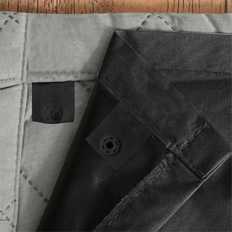 Winter Proof Thermal Curtain with Detachable Quilted Liner Noise Reducing Quick Grommets Mounting Indoor Insulation