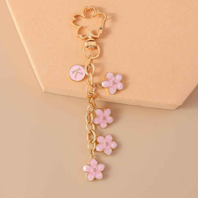 Fashion Colorful Flower Keychain for Car Key Women Men Handbag Pendant Key Rings Accessories DIY Jewelry Gifts