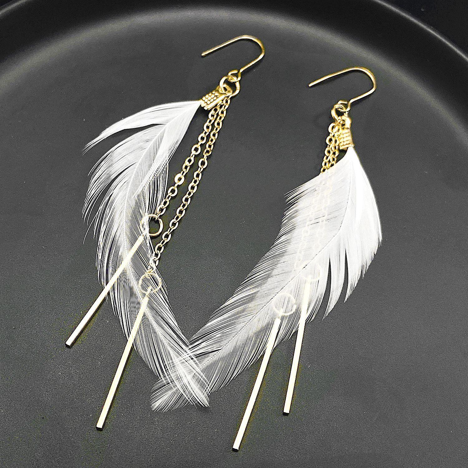 

Винтажные серьги в виде крыльев ангела для женщин, ретро серьги-подвески с перьями, модные серьги для вечеринки, циркон, подарок, дропшиппинг, brincos
